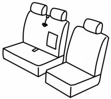presvlake za sjedala za Fiat Scudo 1/Peugeot Expert/Citroën Jumpy 1, 2004>2007 - 4 vrata
