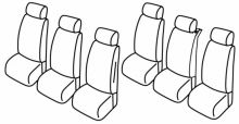 presvlake za sjedala za Fiat Multipla, 1999>2010 - 5 vrata