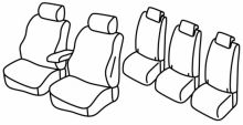 presvlake za sjedala za Ford Galaxy / S-Max, 2015>2019