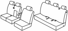 presvlake za sjedala za Ford Transit, 2012>2016, 2016> - 4 vrata
