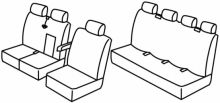 presvlake za sjedala za Ford Transit, 2017> - 4 vrata