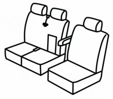 presvlake za sjedala za Ford Transit, 2019>2023 - Facelift