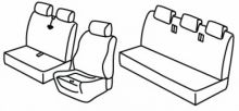 presvlake za sjedala za Mercedes Sprinter, 2018> - Double Cab