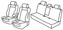presvlake za sjedala za MG HS, 2018> - Comfort - 5 vrata