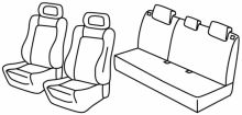 presvlake za sjedala za Nissan Almera 2, 2000>2006 - Sedan - 4 vrata
