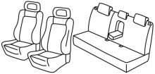 presvlake za sjedala za Nissan Almera 2, 2000>2006 - Sedan - 4 vrata
