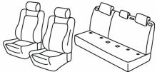 presvlake za sjedala za Opel Corsa F, 2019> - Sport - 5 vrata