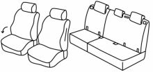 presvlake za sjedala za Opel Mokka, 2012> / Mokka X, 2016> - 5 vrata