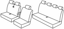 presvlake za sjedala za Renault Master / Opel Movano, 2019>