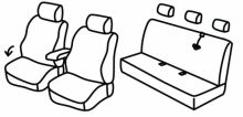 presvlake za sjedala za Renault Kangoo, 2008> - Maxi