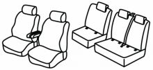 presvlake za sjedala za Toyota Proace Verso / Peugeot Traveller, 2016>