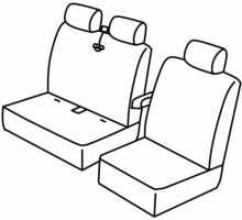 presvlake za sjedala za Volkswagen Crafter, 2017> - 1+2