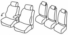 presvlake za sjedala za VW Touran 2, 2010>2015 - Comfortline