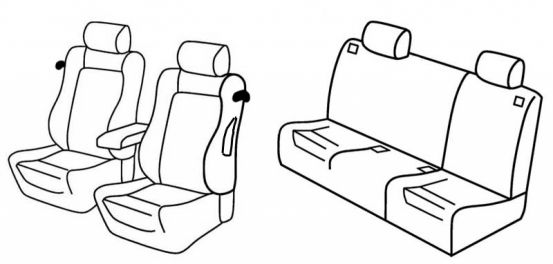 seat covers compatible for Alfa Romeo 147, 2001>2006 - 3 door