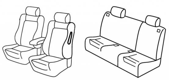 seat covers compatible for Alfa Romeo 147, 2001>2006 - 5 door