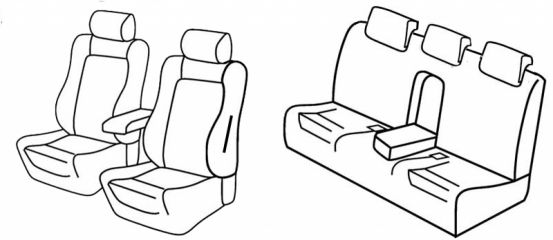 seat covers compatible for Alfa Romeo 159, 2005>2011 - 4 door