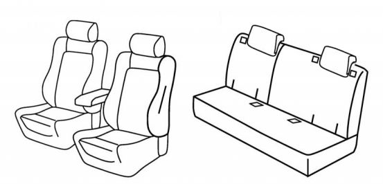 seat covers compatible for Alfa Romeo Giulietta, 2016>2020 - 5 door