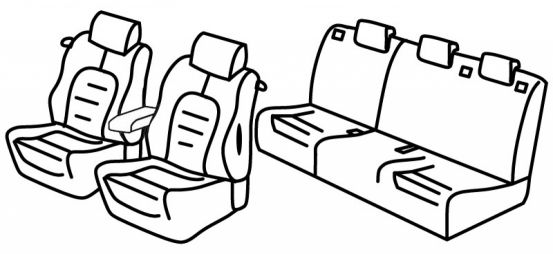 presvlake za sjedala odgovaraju za Alfa Romeo Mito, 2008>2018 - 3 vrata