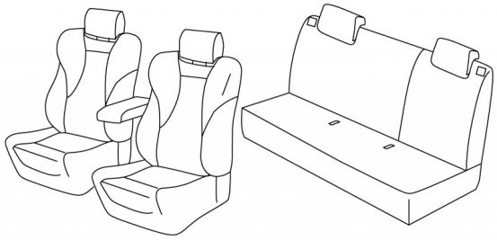seat covers compatible for Audi A1, 2010>2015 - Ambition - 3 door