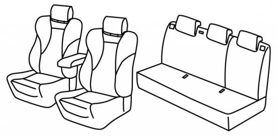 seat covers compatible for Audi A1, 2010>2015 - Sportback - 5 door