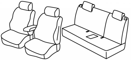 presvlake za sjedala odgovaraju za Audi A1, 2010>2018 - 3 vrata