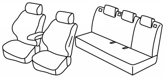 seat covers compatible for Audi A1, 2012>2015 - Attraction - 5 door