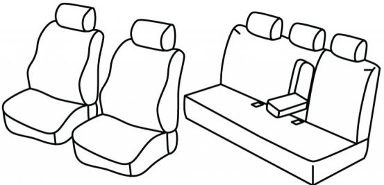 presvlake za sjedala odgovaraju za Audi 100/A6, 1992>1997 - Avant