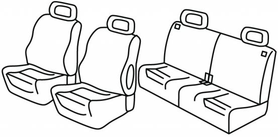 presvlake za sjedala odgovaraju za Audi A2, 2000>2005 - 5 vrata