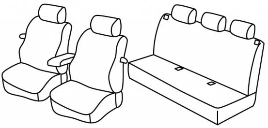 presvlake za sjedala odgovaraju za Audi A3, 1996>2003 - 3 vrata