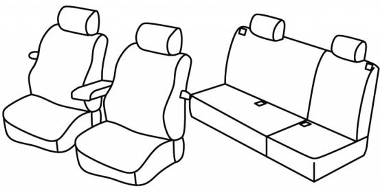 presvlake za sjedala odgovaraju za Audi A3, 1996>2003 - 3 vrata
