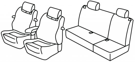 presvlake za sjedala odgovaraju za Audi A3, 1996>2003 - 3 vrata