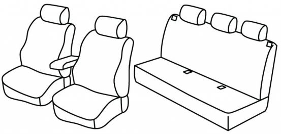presvlake za sjedala odgovaraju za Audi A3, 1996>2003 - 5 vrata