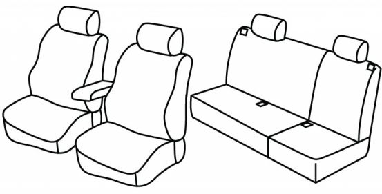 seat covers compatible for Audi A3, 1996>2003 - 5 door