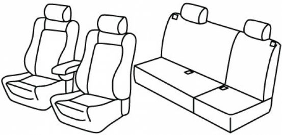 presvlake za sjedala odgovaraju za Audi A3, 1996>2003 - 5 vrata