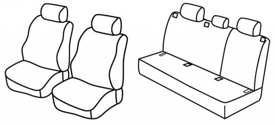 presvlake za sjedala odgovaraju za Audi A3, 2004>2012 - 5 vrata