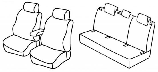 presvlake za sjedala odgovaraju za Audi A3, 2004>2012 - 5 vrata