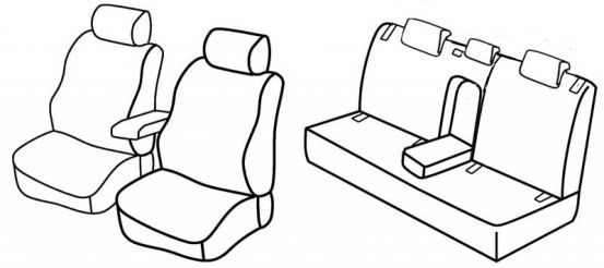 presvlake za sjedala odgovaraju za Audi A3, 2004>2012