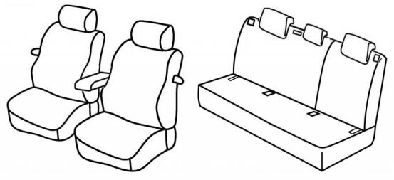 seat covers compatible for Audi A3, 2004>2012 - Soul - 3 door