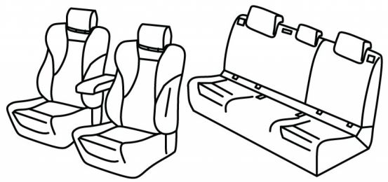 presvlake za sjedala odgovaraju za Audi A3, 2012>2020 - Hatchback / Ambition - 5 vrata