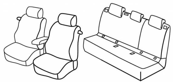 presvlake za sjedala odgovaraju za Audi A3, 2012>2020 - Hatchback / Atraction - 3 vrata