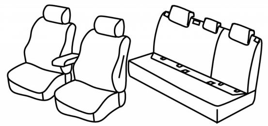 presvlake za sjedala odgovaraju za Audi A3, 2013>2020 - Sedan - 4 vrata