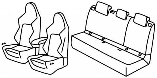 presvlake za sjedala odgovaraju za Audi A3, 2020> - Limousine Advanced - 4 vrata