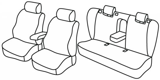 seat covers compatible for Audi A4 (B5), 1995>2001 - Avant - 5 door