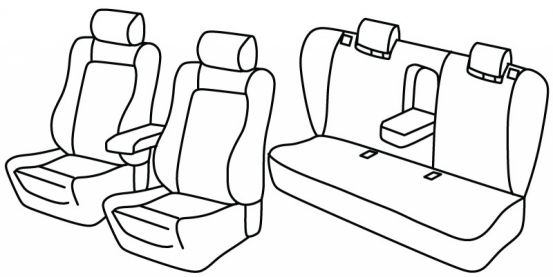 presvlake za sjedala odgovaraju za Audi A4 (B5), 1995>2001