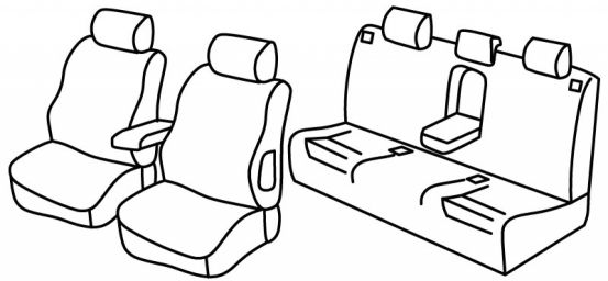 presvlake za sjedala odgovaraju za Audi A4, 2001>2007 - 5 vrata