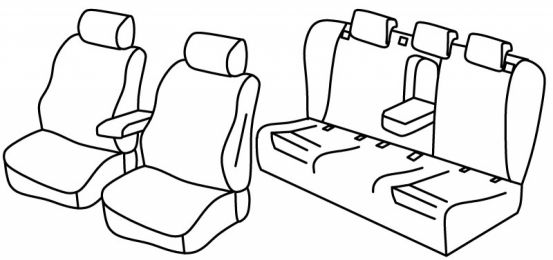 presvlake za sjedala odgovaraju za Audi A4, 2007>2015 - Sedan - 4 vrata