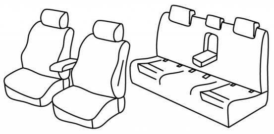 presvlake za sjedala odgovaraju za Audi A4, 2007>2015 - Sedan - 4 vrata