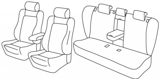 presvlake za sjedala odgovaraju za Audi A4, 2015>2024 - Sedan - 4 vrata