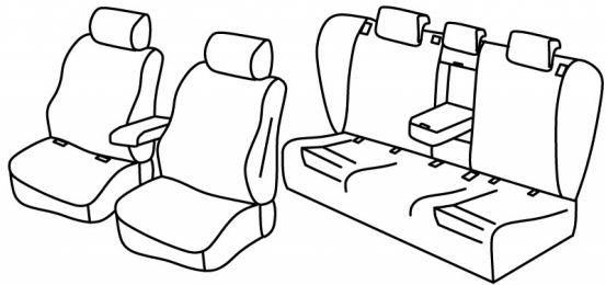 seat covers compatible for Audi A4, 2015>2024 - Sedan - 4 door