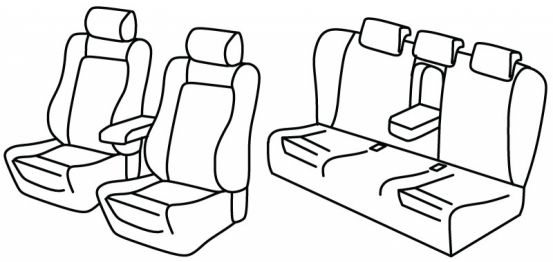 presvlake za sjedala odgovaraju za Audi A5, 2007>2012 - S-line - 5 vrata